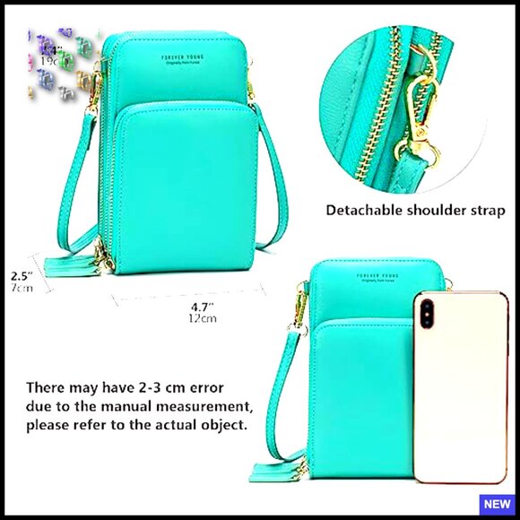 Mini Crossbody Bag with Guitar Strap Faux Leather Chic Small Purse Women - Picture 4 of 7